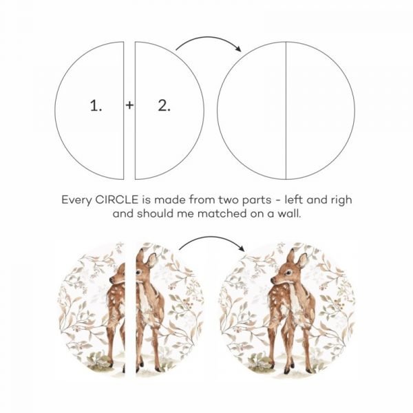 Wall Decal Deer In A Circle - Image 3