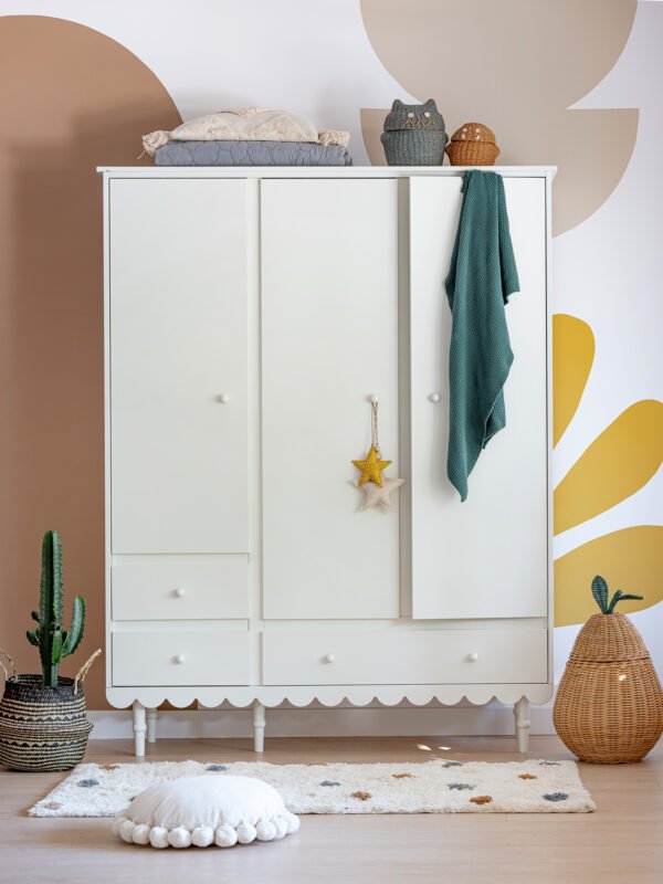 Armoire 3 portes 'Babushku' - Blanc – Image 2