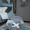Sillón de peluche- Gris arándano