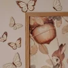 Butterfly set, engraved wall decoration
