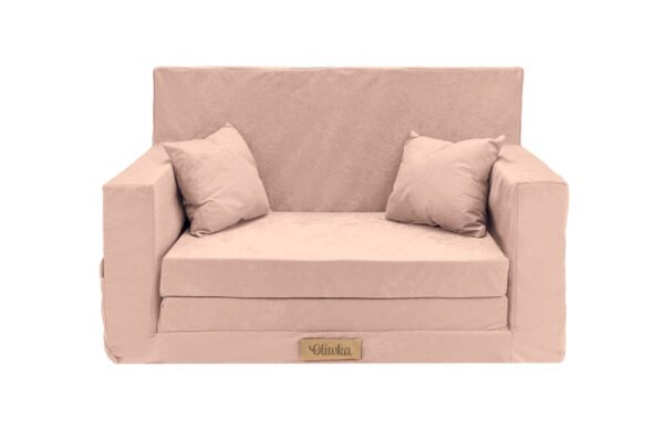 Opvouwbare kinder sofa-poeder roze