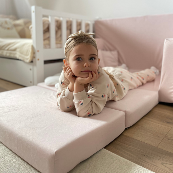 Zusammenklappbares Kindersofa Puderrosa – Bild 2