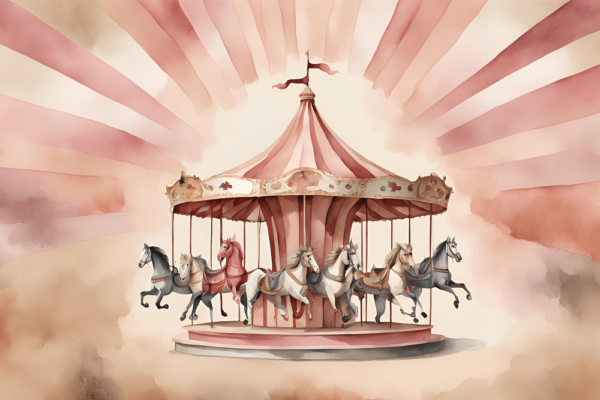 Pink Carousel Behang - Afbeelding 2