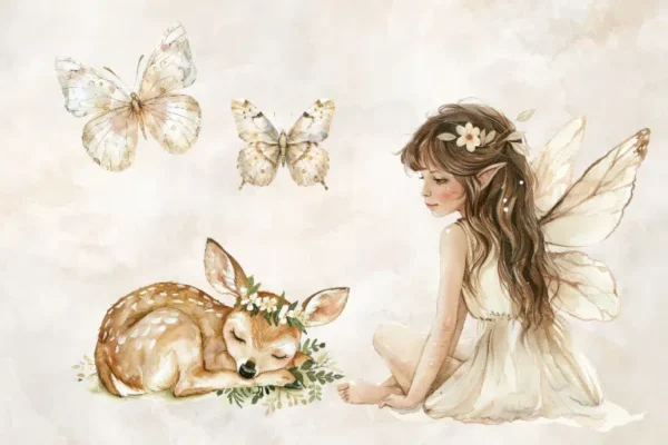 Fairy Deer House  Behang - Afbeelding 2